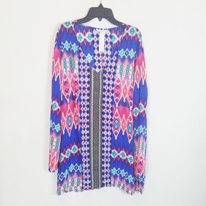 LA BLANCA Boho Swimwear Coverup Tunic